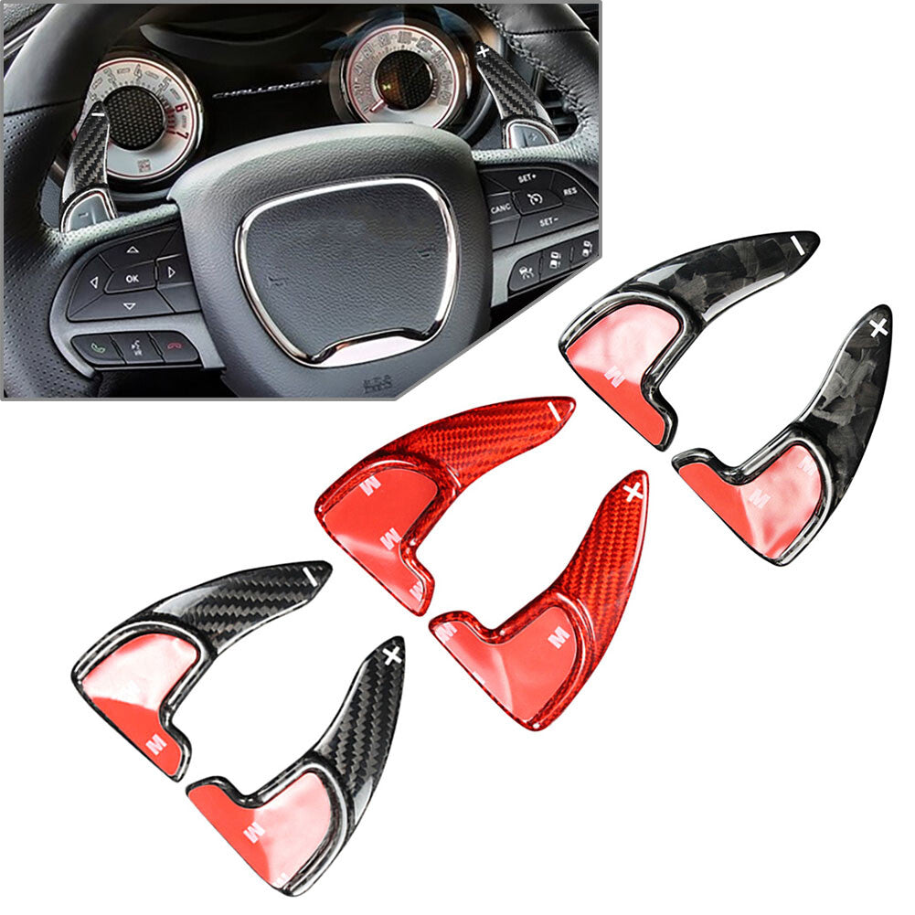 for Dodge for Challenger Charger 2015-2021 Carbon Fiber Steering Wheel Shift Paddle