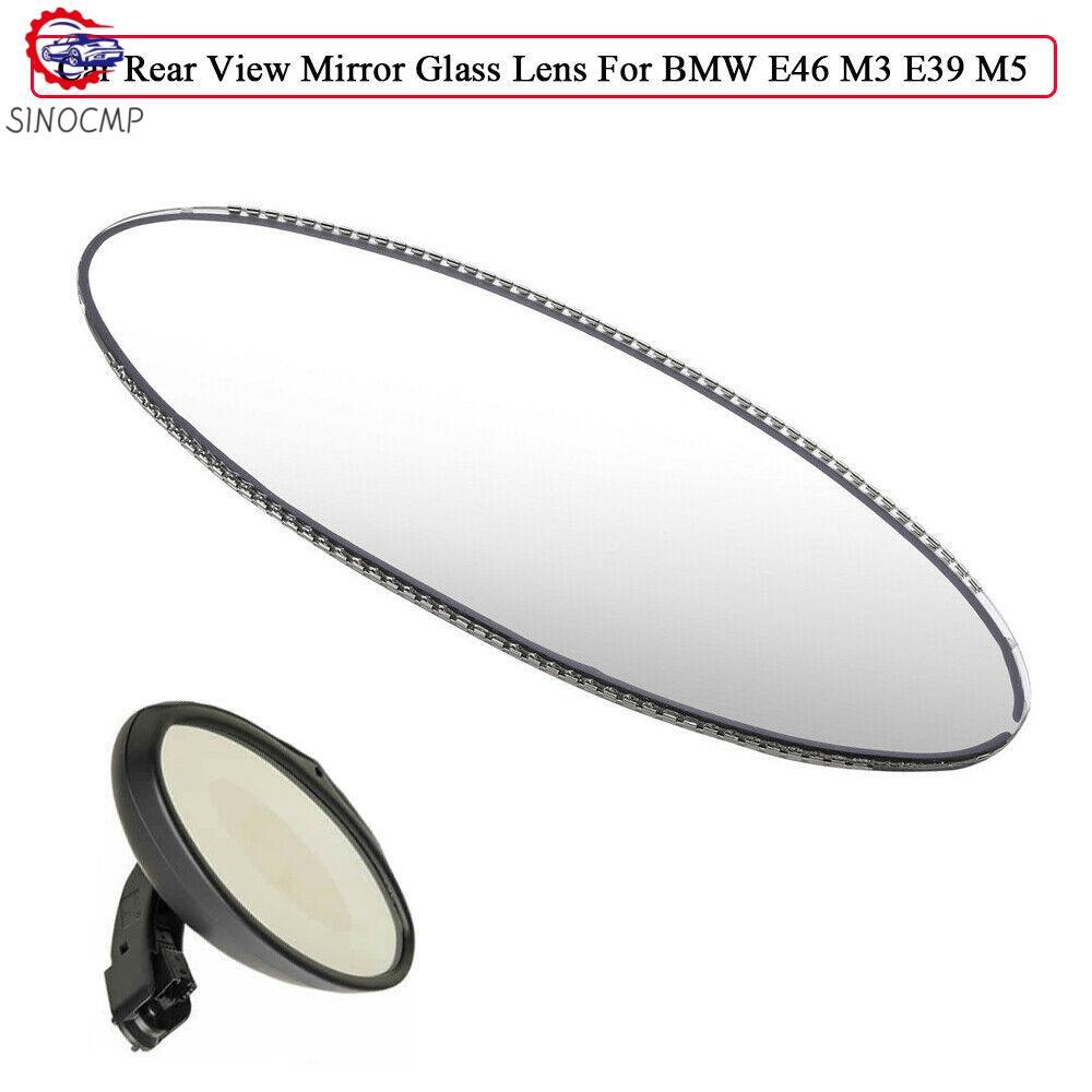 for BMW E39 E46 M3 M5 Oval Rear View Mirror Dimming Replacement Glass Cell New