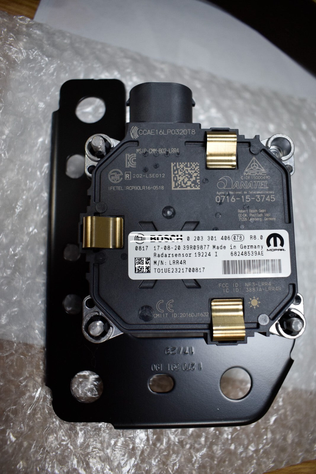 Equipment Manufacturer ( ) Front Adaptive Speed Control Module for Jeep Compass 2017-2018 68248539AE- n