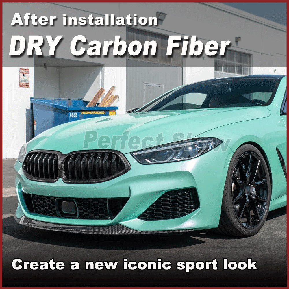 Fit for BMW 8 Series G14 G15 G16 M850i 840i Dry Carbon Front Bumper Lip Spoiler