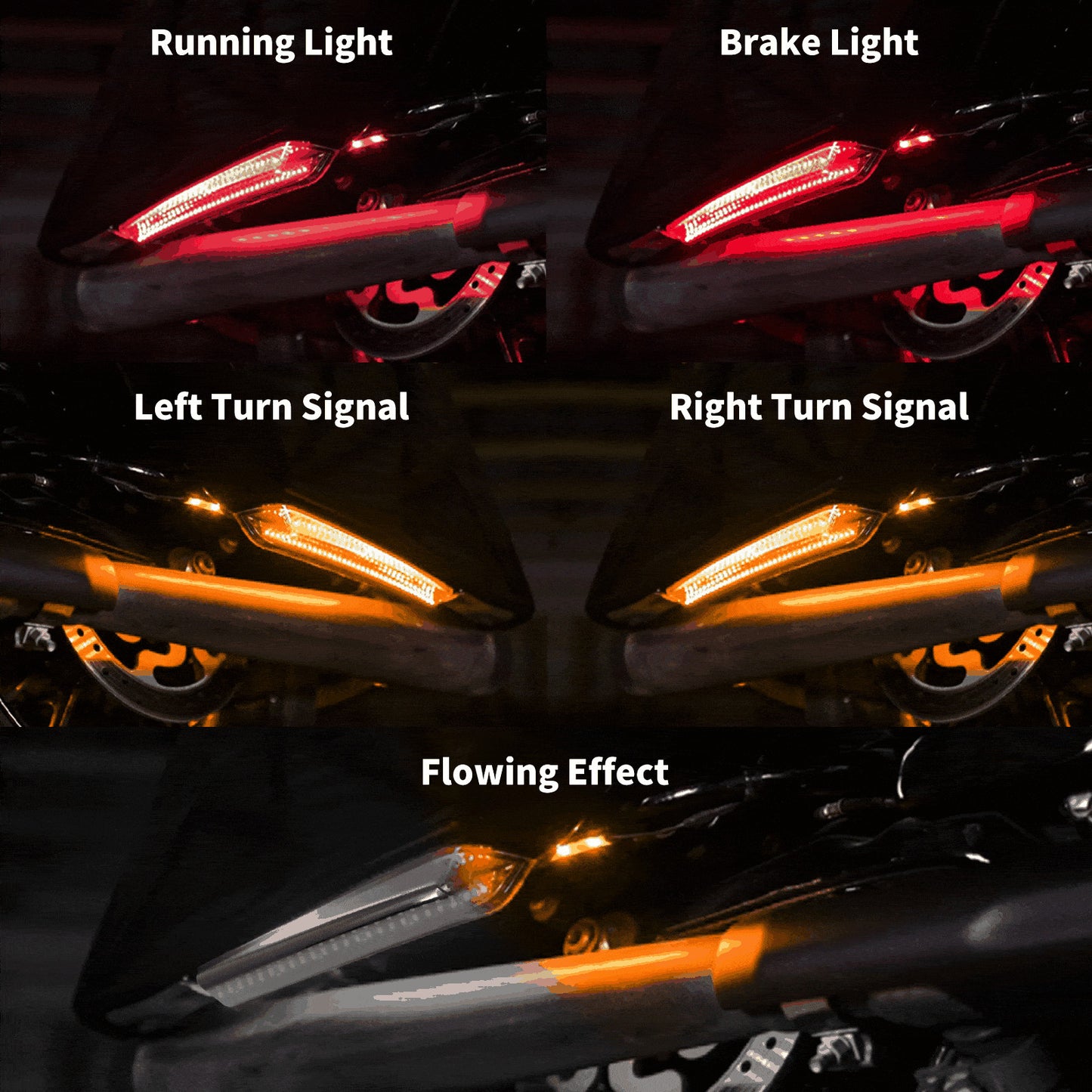 Red Saddlebag Extended LED Brake Turn Signal Light for Harley Electra Road Glide