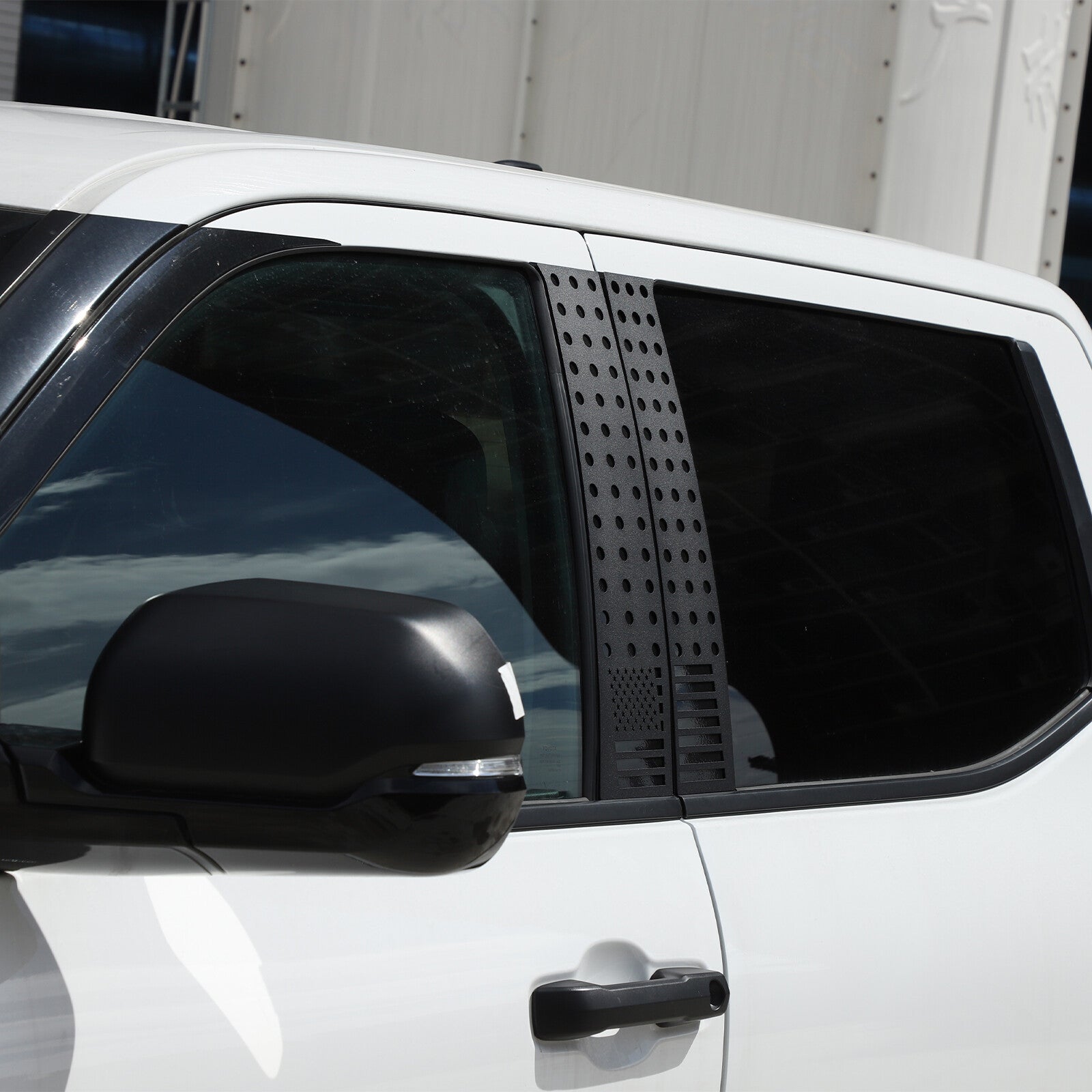 B-pillar window protector trim for Tundra 2022-2024 American Flag 4X n