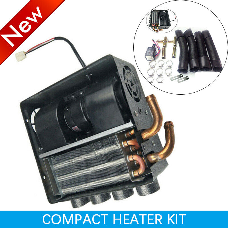 Universal 12V Automotive Truck Chassis Compact Heater Copper Tube Speed Switch Kit Q