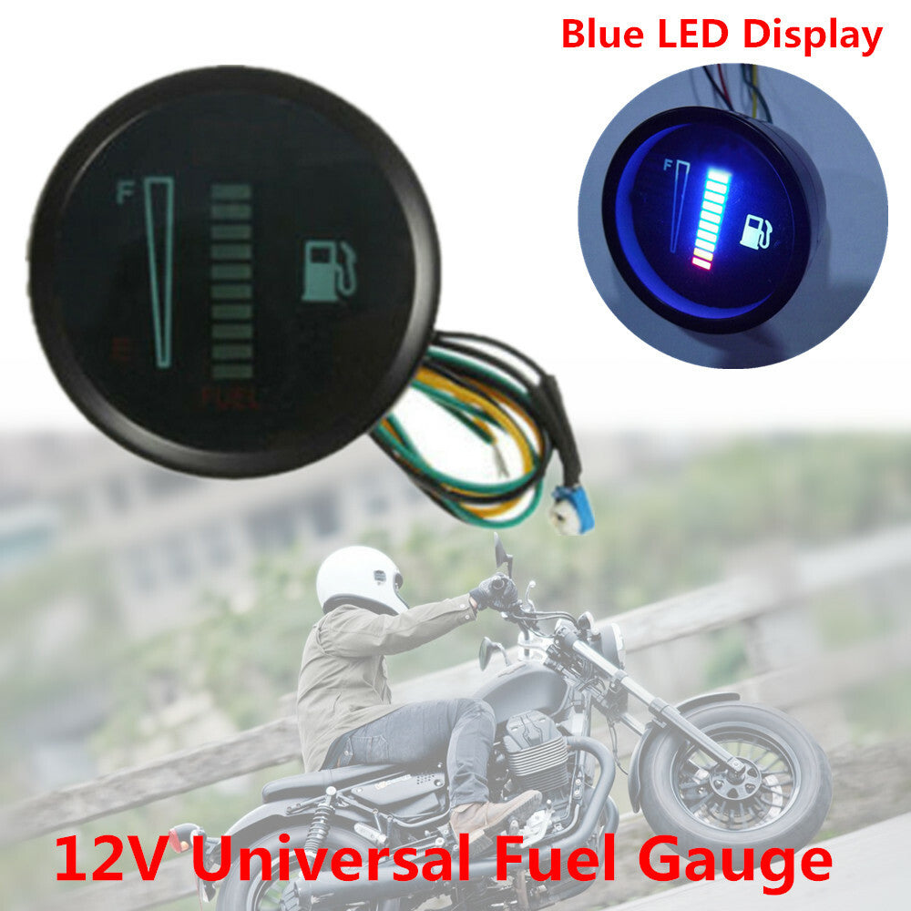 12-volt car, motorcycle, scooter, 2-inch 52mm LED display, fuel level gauge, digital instrument cluster - n