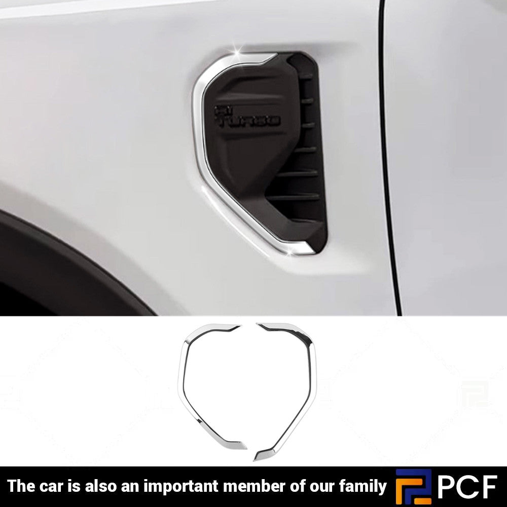 For Ranger 2024+ Chrome ABS Fender Side Air Outlet Cover Trim 2pcs n