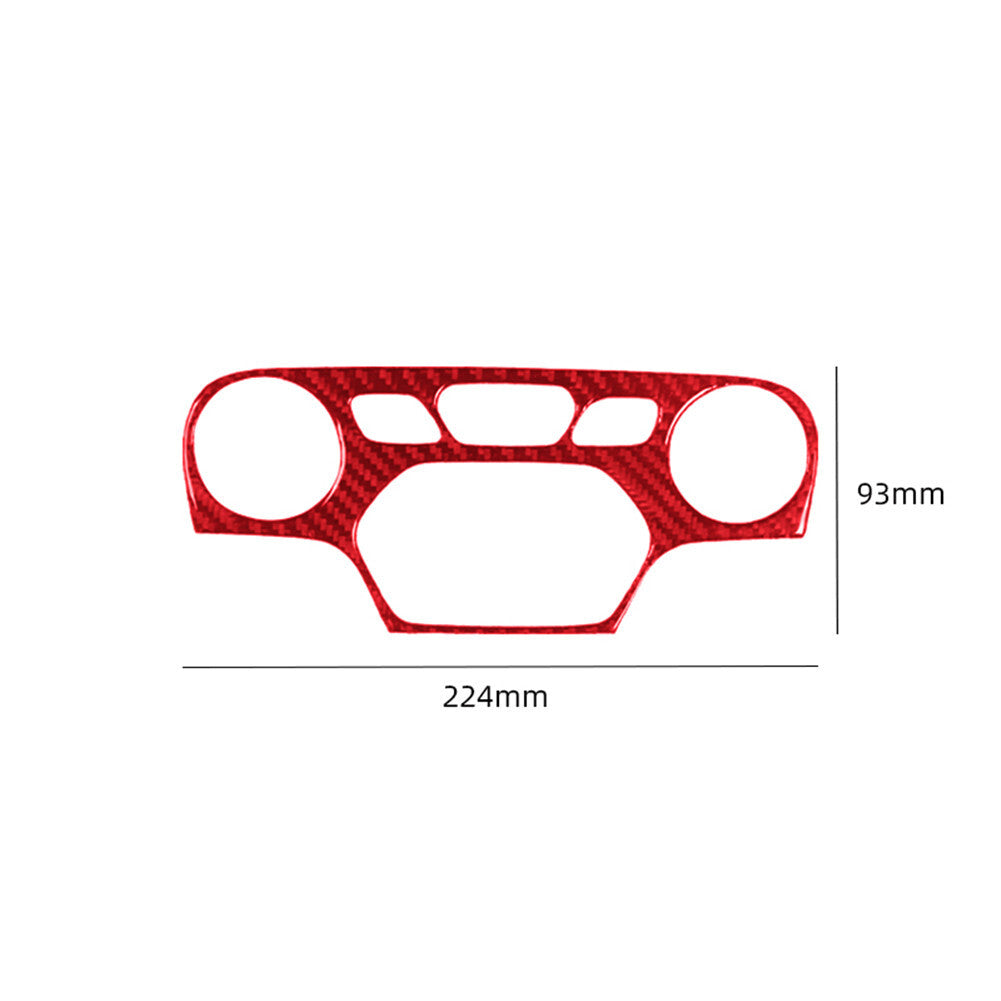 Red carbon fiber interior climate control cover trim for Chrysler 200 2015-2017