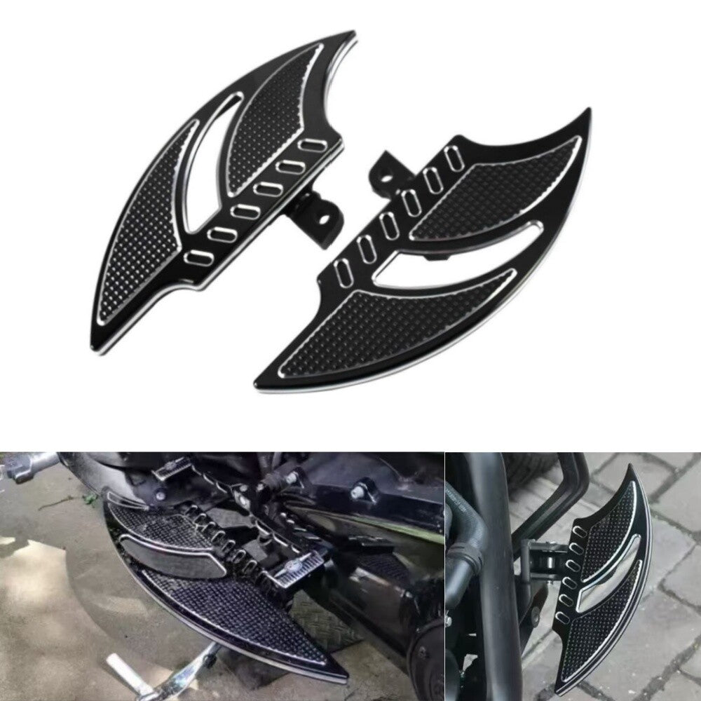 Floorboards Foot Pegs Footrest Pedals CNC Cut for Harley Touring Softail Fatboy