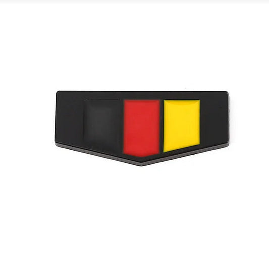 Black metallic 3D German flag badge sticker for car side fenders