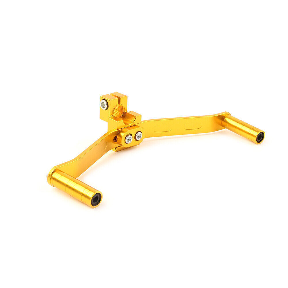 1pcs Motorcycle Dual Way Gear Shift Lever Footrest Pedal Shifter Gold Aluminum Q
