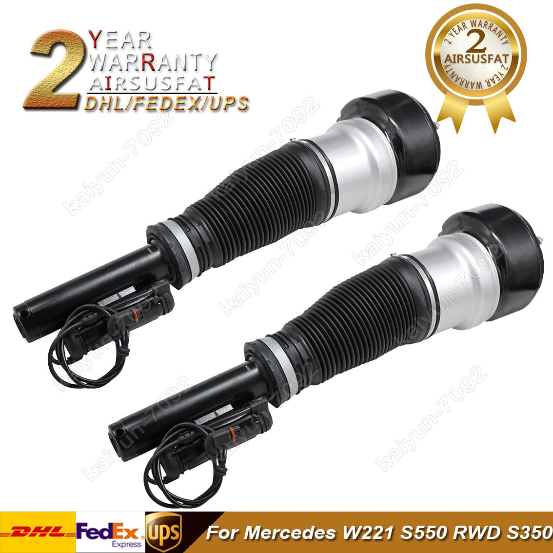 2x for Mercedes W221 S350 S550 2WD Front Air Suspension Shock Struts 2213204913