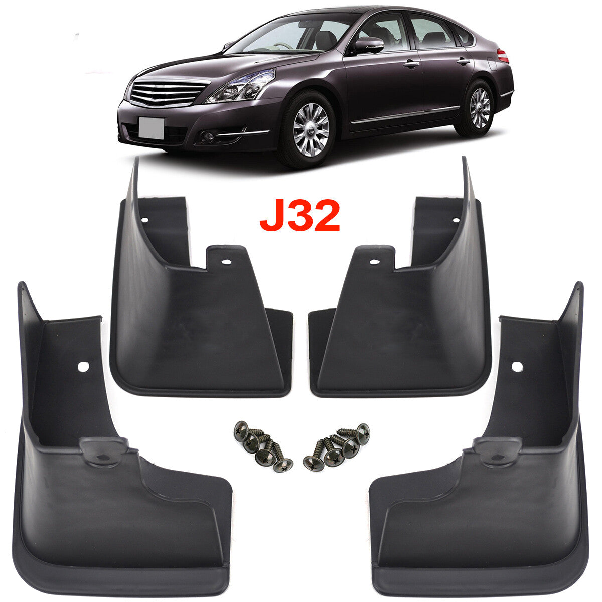 4x Front Rear Mud Flaps Splash Guards Mudguards for Nissan Maxima J32 2008-2013 Q