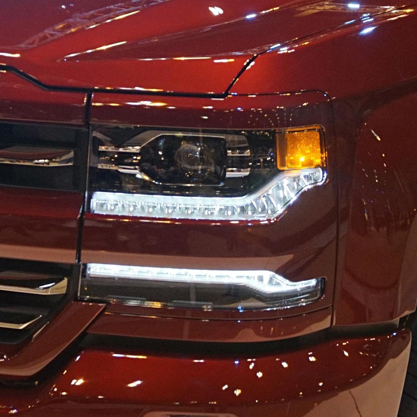 Right Side For 2016-2018 Silverado 1500 Full LED DRL Primed Projector Headlight n