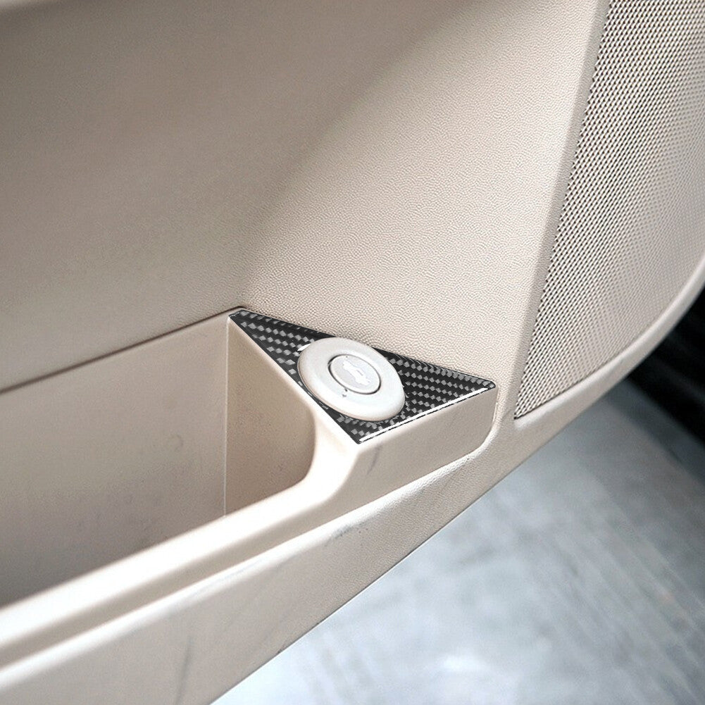 Red Carbon Fiber Rear Air Vent Outlet Cover Trim For W204 2007-13 v
