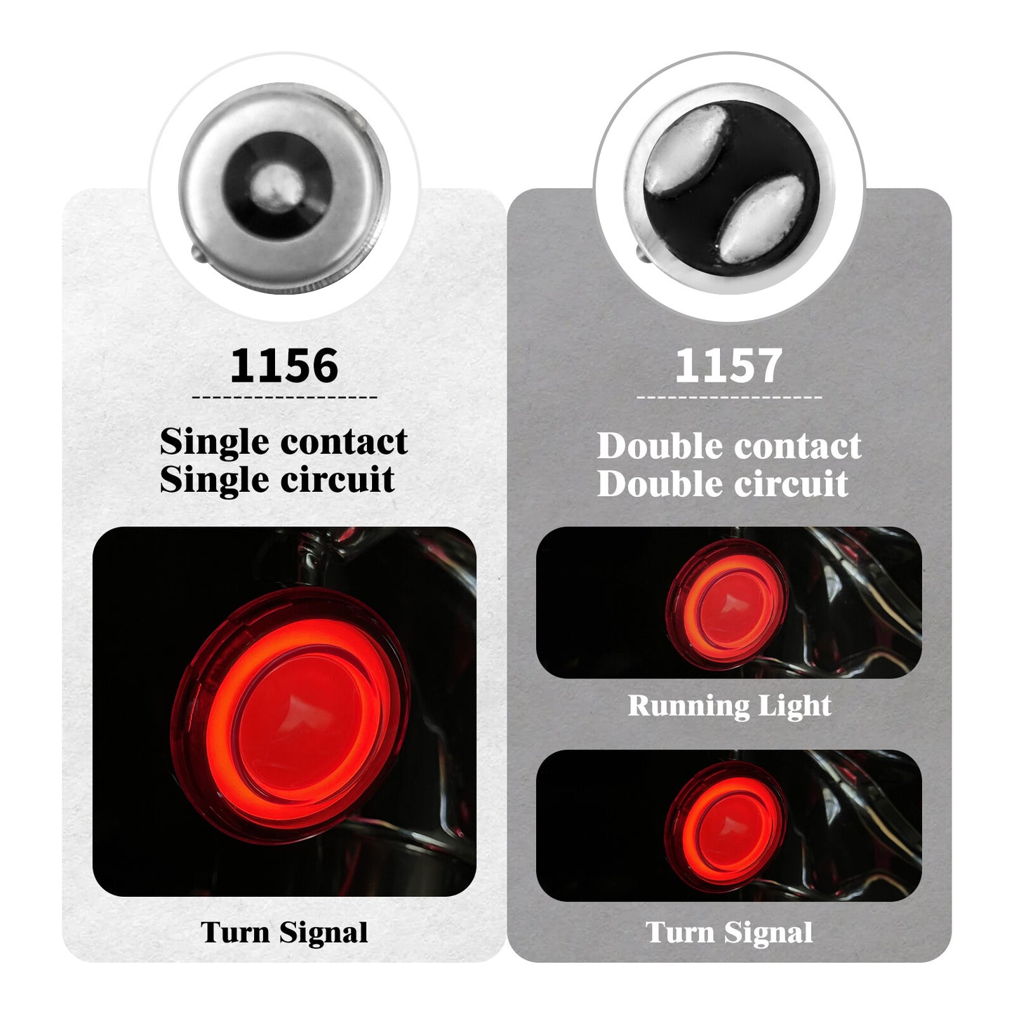 Red 1156 Bullet Tracer LED Rear Turn Signal Fit for Harley Sportster Softail Q