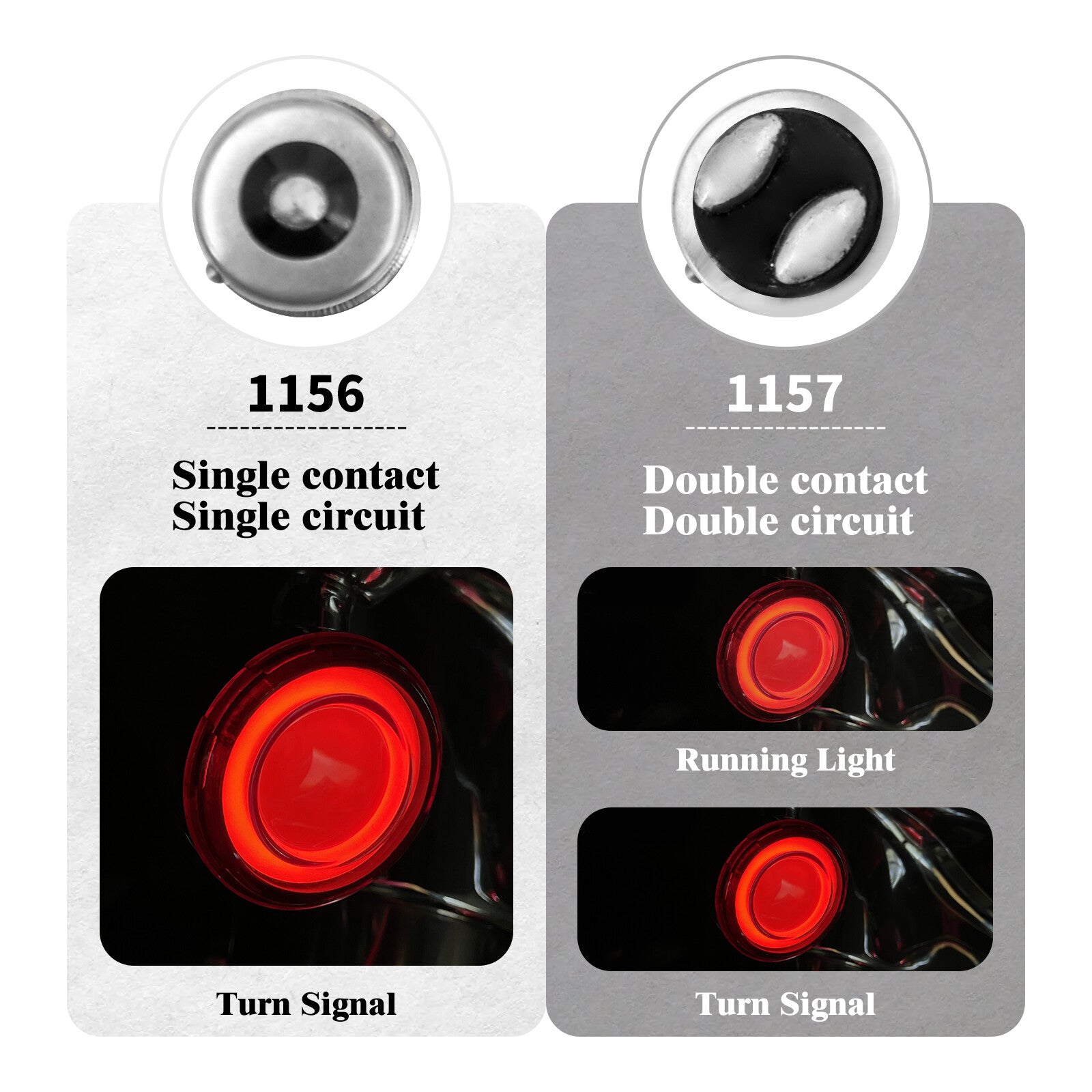 Red 1156 Bullet Tracer LED Rear Turn Signal Fit for Harley Sportster Softail Q