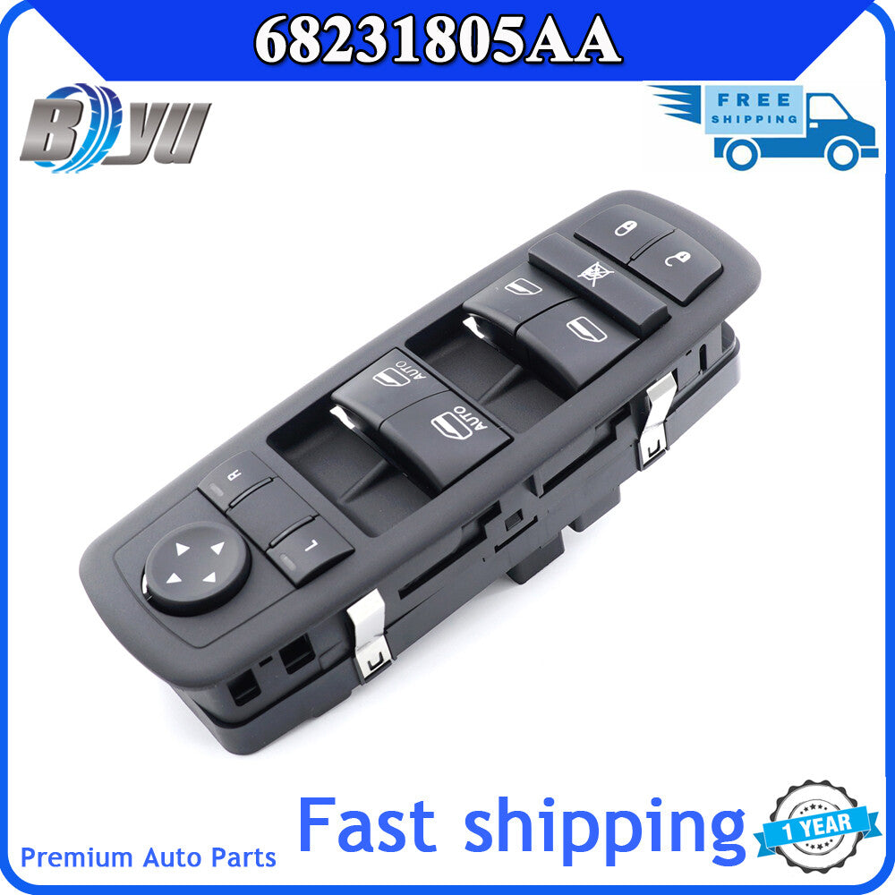 Driver-side power window switch compatible with for Dodge charger, 4-door, 5.7L/3.6L, 2011-2014. v