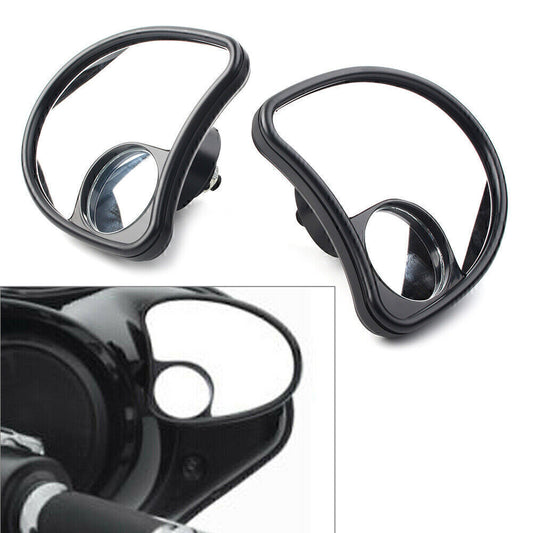 Fairing Mount Mirrors Blind Spot Side Mirror Fit for Harley Batwing Touring 96-2013 Q