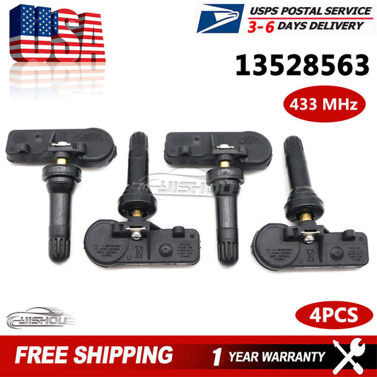 SET 4 TIRE PRESSURE SENSORS TPMS 13528563 for GM 2019-2023 Silverado for Sierra 2500