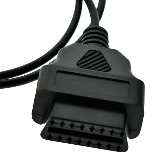 1M 16-Pin OBD2 To USB Port Diagnostic Extension Adapter Cable Connector Black Q