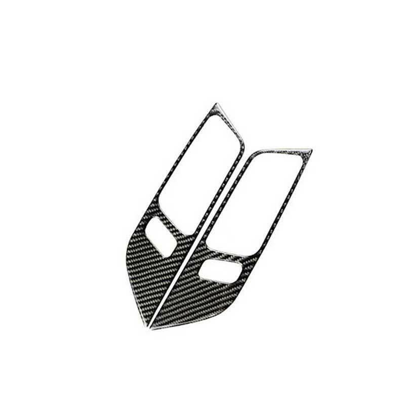 for Ford for Mustang 2015-2022 Real Carbon Fiber Window Lock Lift Panel Trim Frame