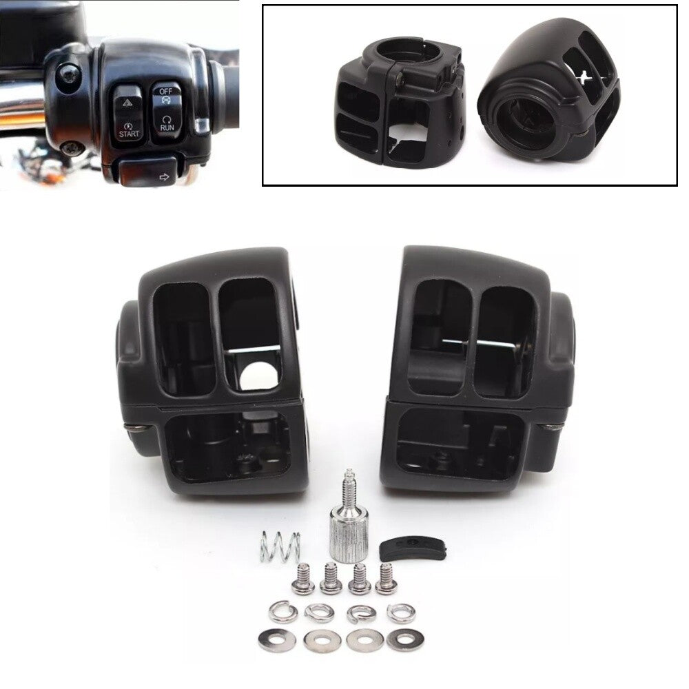 Black switch housing protective case for Harley Touring Sportster Dyna Fat Bob FXDF 12-17- n