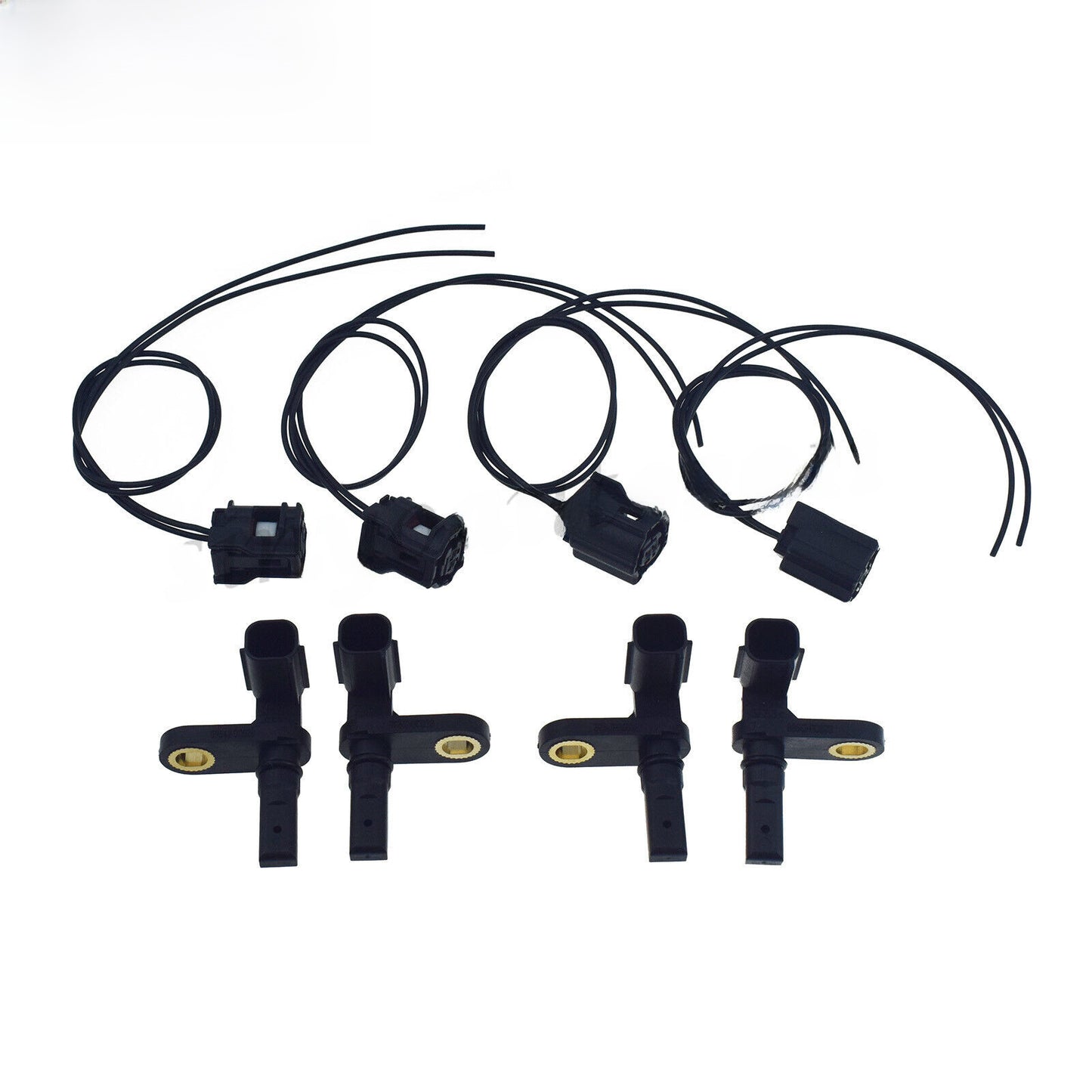 For 07-17 for Toyota Sequoia Tundra Front Rear LH RH ABS Wheel Speed Sensor +4x Plug