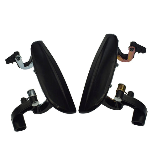 For 2003-2005 for Kia Rio Rear Left Right Exterior Outside Door Handles Black Pair