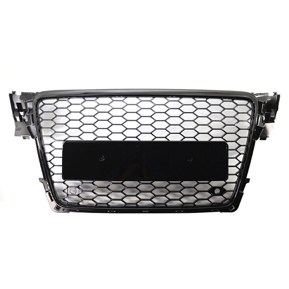 Front RS Honeycomb Mesh Hood Bumper Grill Grille Cover for Audi A4 B8 2009-2012