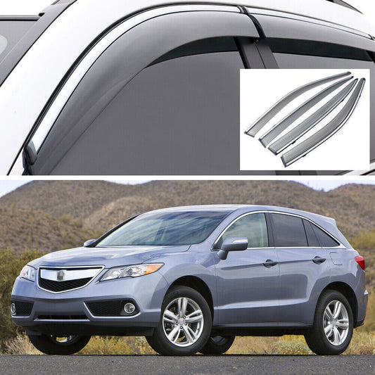 4X Side Window Deflector Visors Sun Rain Guards Vent Shade for Acura for RDX 13-2018