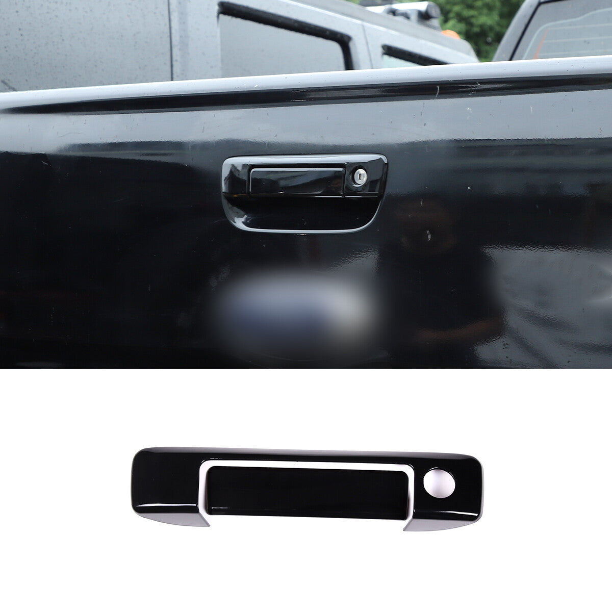 Ranger 2015-2021 Tailgate Handle Trim Protector Cover, ABS, Black, 2-Piece Set n