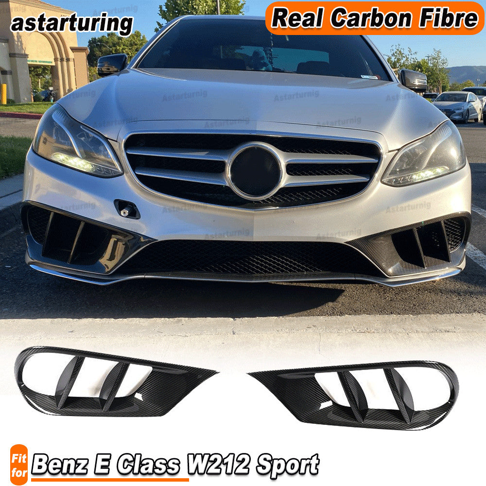 for Mercedes-Benz E Class W212 Sport REAL CARBON Fog Lamp Grill Air Vent Cover
