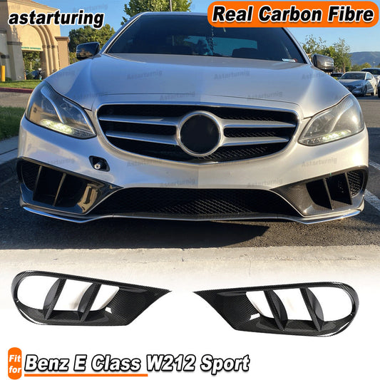 for Mercedes-Benz E Class W212 Sport REAL CARBON Fog Lamp Grill Air Vent Cover