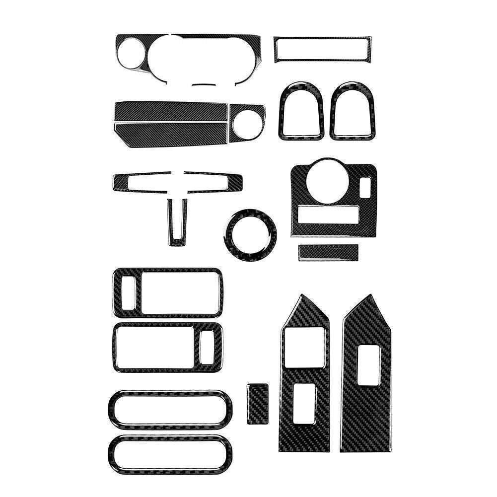 22 Pcs Carbon Fiber Full Set Interior Decoration Cover  for ford  for Mustang 2009-13