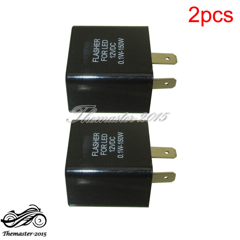12V DC Flasher Relay For Led Turn Signal Light Blinker Dirt Bike ATV Motorcycle Q