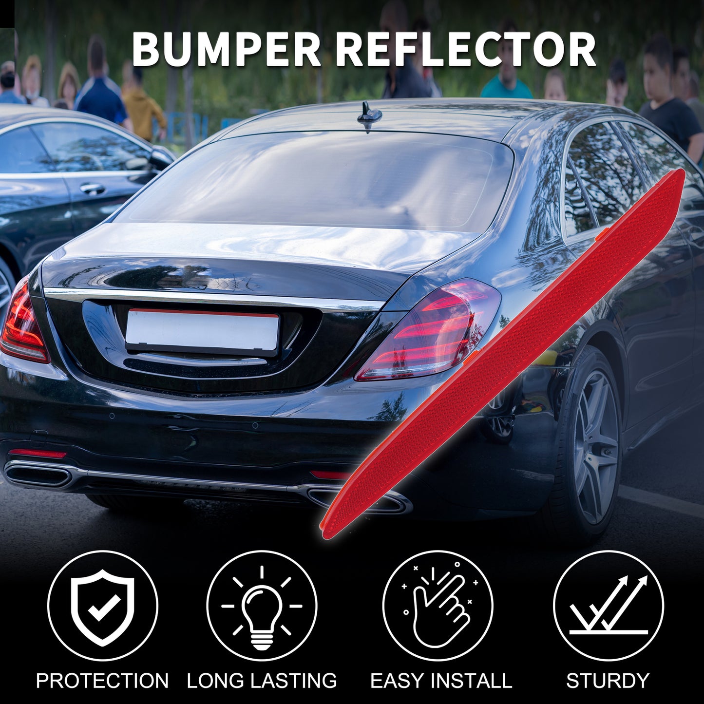 Rear left bumper reflector 2228200774, suitable for GLE350 2016-2018, Red. n