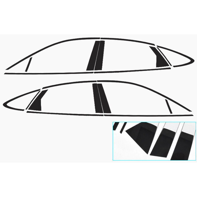 for Hyundai Sonata 20-23 Black titanium Car Window Sill Molding Strip Cover Trim n