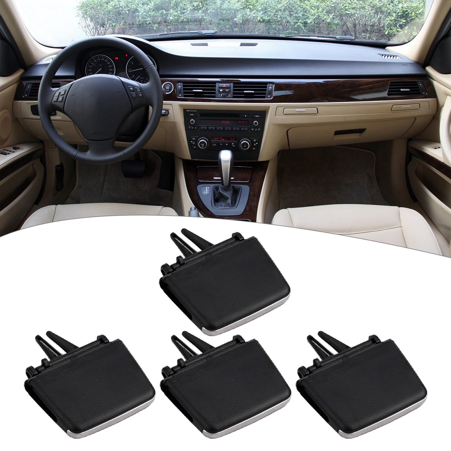 4PCS Front A/C Air Vent Outlet Tab Clips Repair Kit for BMW 3 Series E90 E91 E92