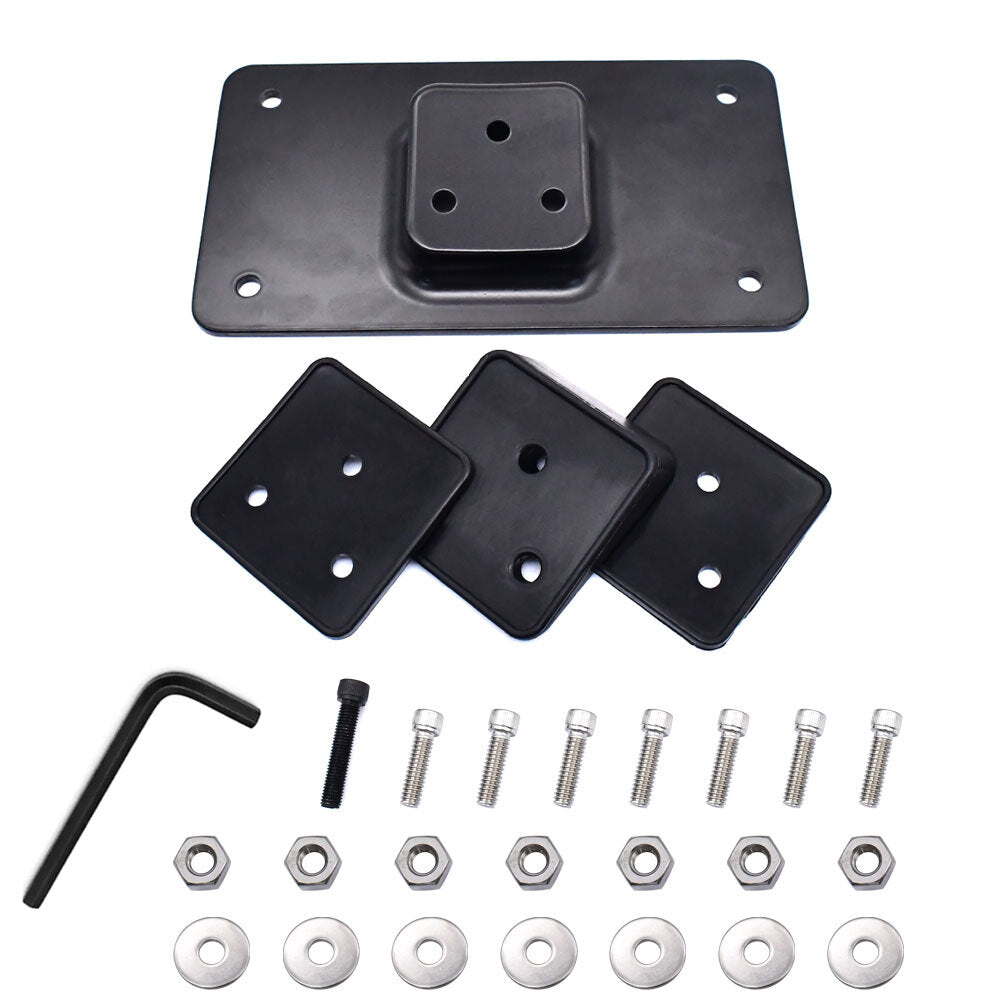 Black Laydown License Plate Mounting Bracket for Harley Softail Dyna XL 1973-Up Q