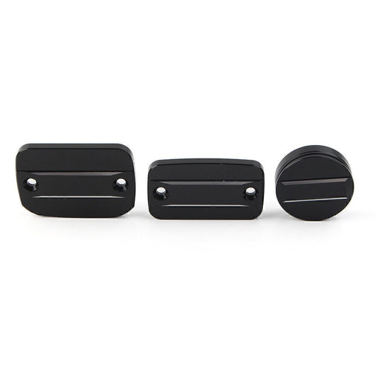 for DUCATI Scrambler 1100 18-22 Black Front Rear Brake Reservoir Fluid Cover Cap Q
