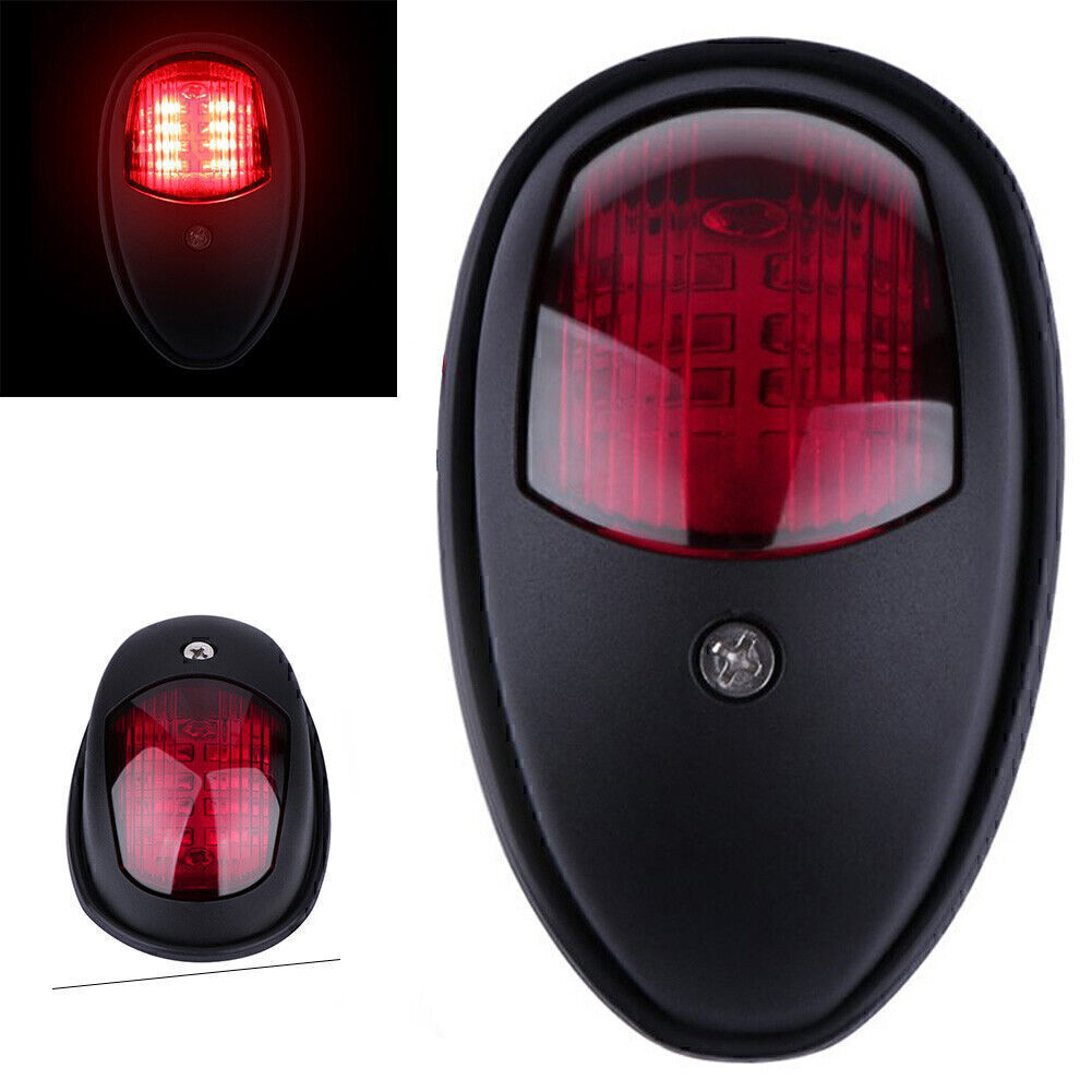 1x Navigation Waterproof 12V LED Red Black Marine Boat Yacht Light n