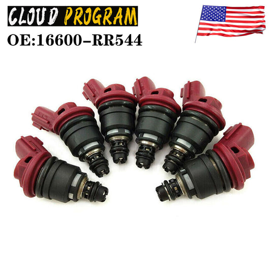 (6 Pc) NEW Fuel Injectors 16600-RR544 For Skyline R33 RB25DET ECR33 300ZX v