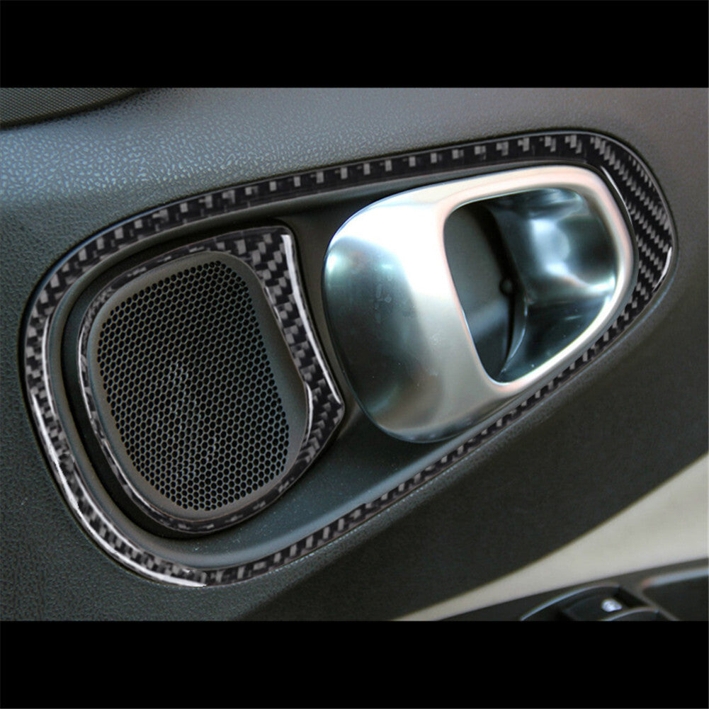 Red Carbon Fiber Dashboard Decorative Cover Trim For Highlander 2008-2013 v