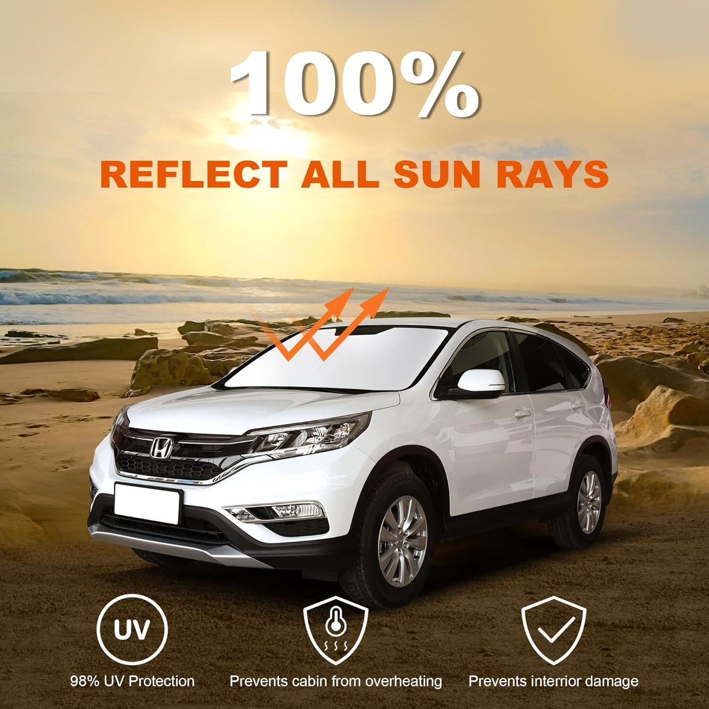 Windshield sunshade and heat insulation cover for 2012-2016 for Honda CRV vehicles. n