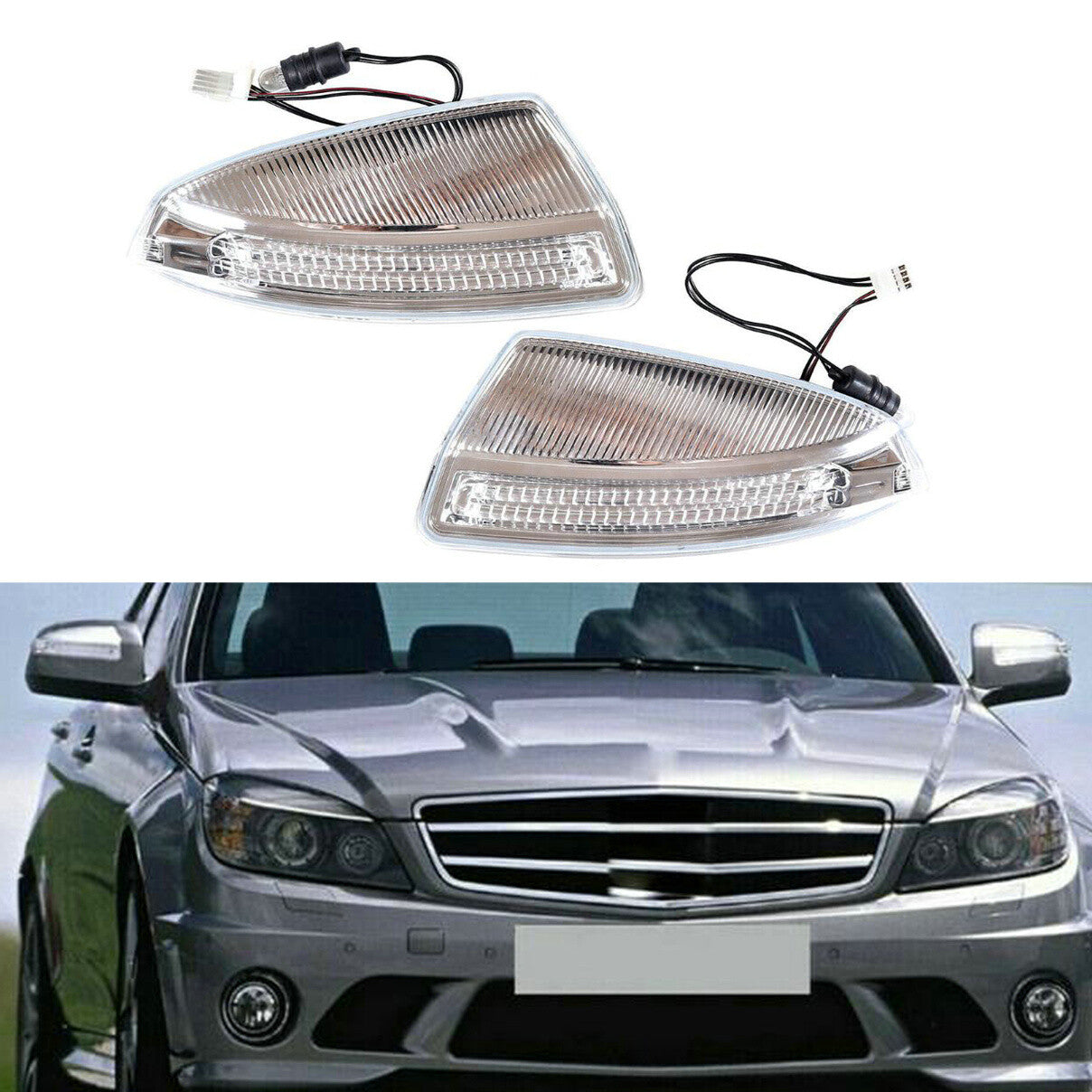 1Pair Door Side Mirror Turn Signal Lamp Light For X164 GL350 GL450 n