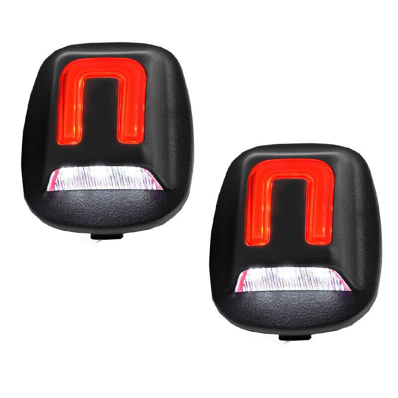 For 98-04 Frontier 1998-2004 White & Red LED License Plate Lights Lamp v
