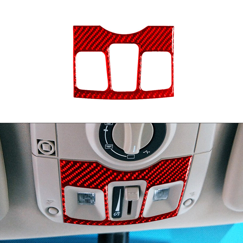 2Pcs Red Carbon Fiber Headlight Eyebrows Trim Cover for VW for Golf MK7 2014-2019 v