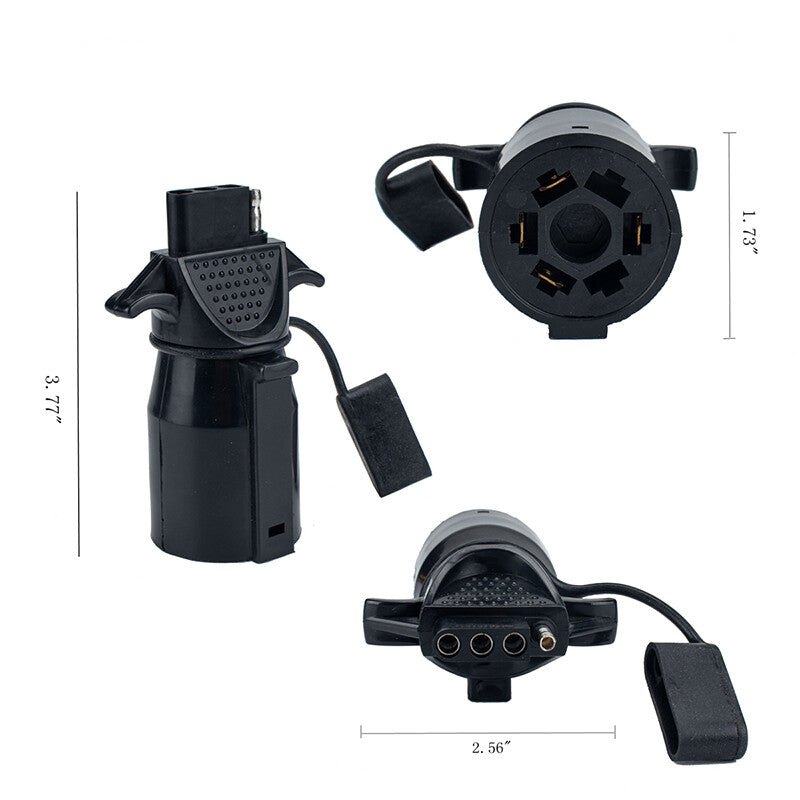 12V Plug  Play 7 Way 4 Way Straight Trailer Adapter Wiring Plug Connector
