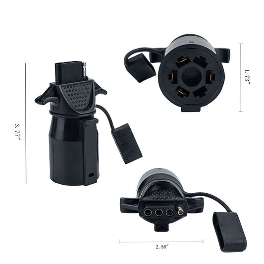 12V Plug  Play 7 Way 4 Way Straight Trailer Adapter Wiring Plug Connector