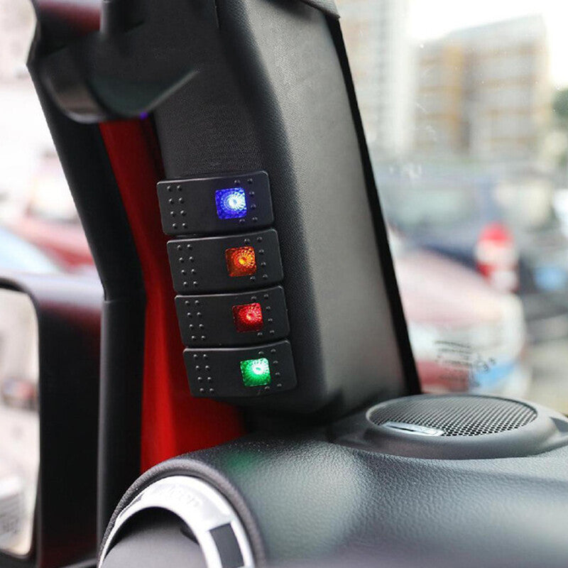 Black left A-pillar rocker switch Pod panel suitable for Jeep for Wrangler JK Pretty- n