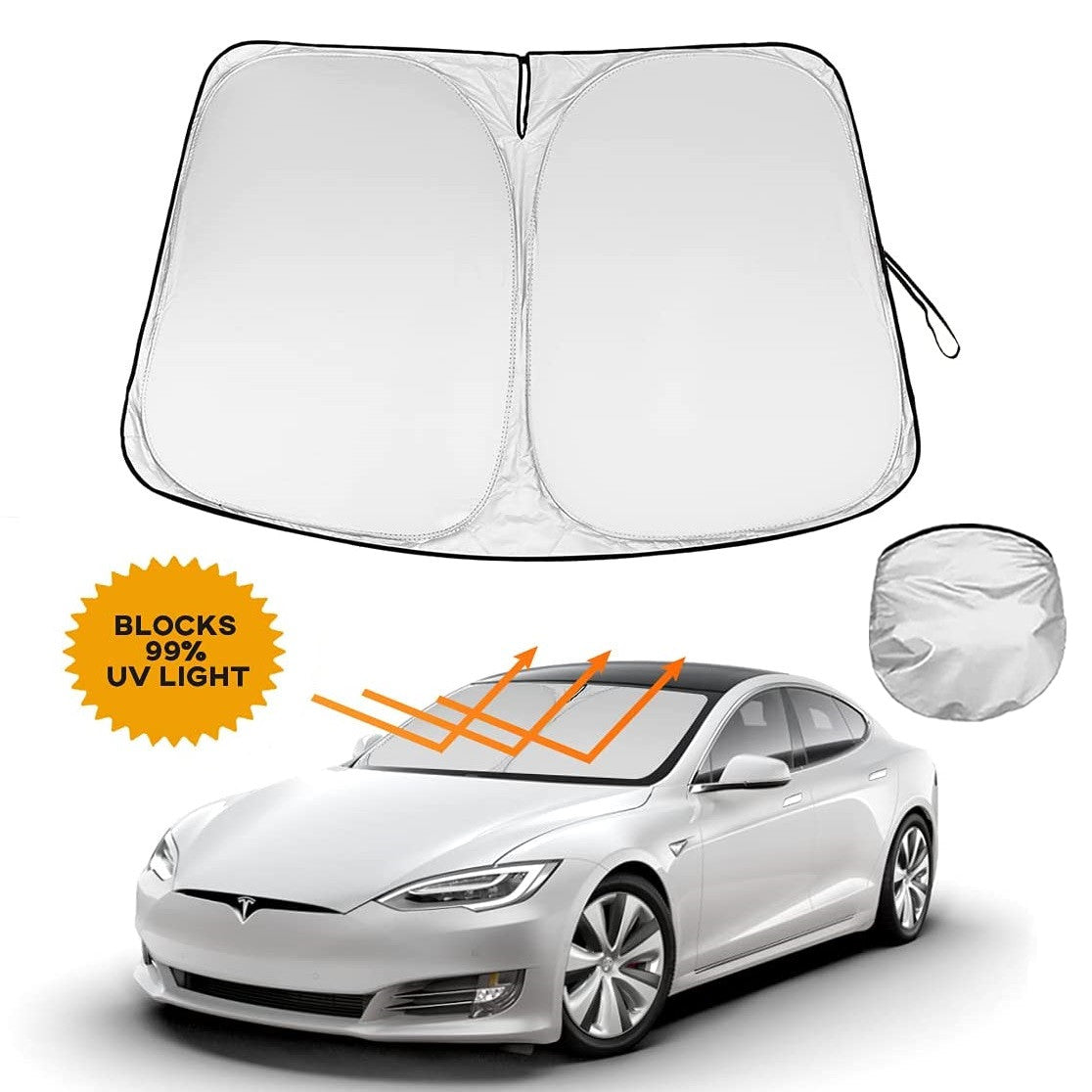 Custom-made windshield sunshade for Model 3 Y - n